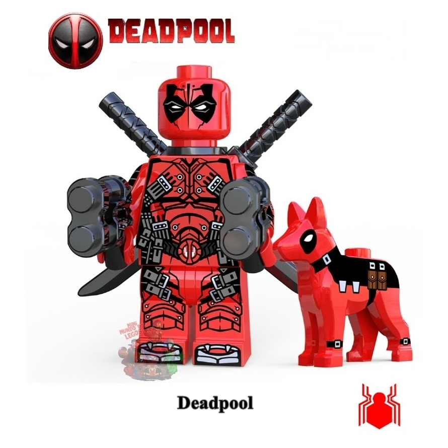 Deadpool minifigure dead pool cable amarelo azul cinza ex m4n