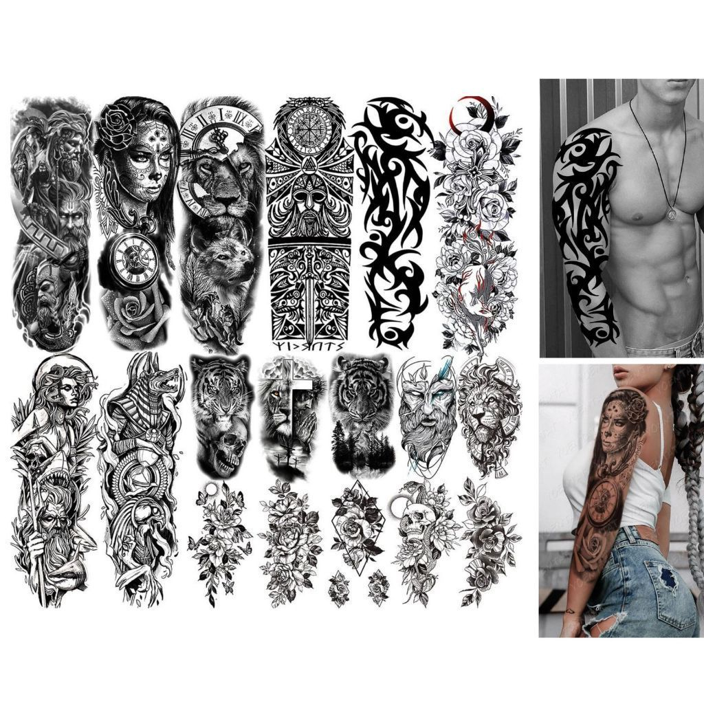 Tatuagem Temporária Unisex Tattoo Fake a Prova D'água Unisex Realistas 3D Festa Social Verão Praia