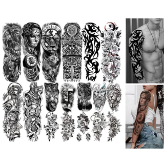 Tatuagem Temporária Unisex Tattoo Fake a Prova D'água Unisex Realistas 3D Festa Social Verão Praia