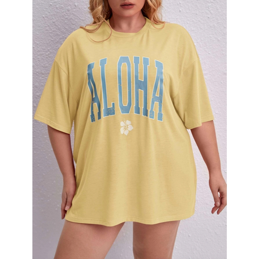 Camiseta Oversized Gola Alta Amarelo Gold