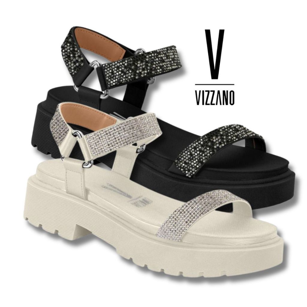 Rasteira best sale flatform vizzano