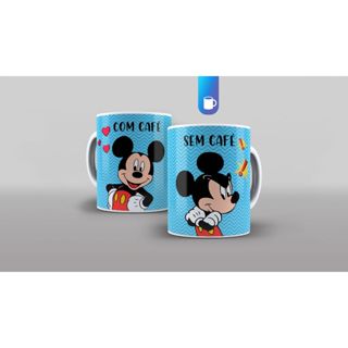 Caneca Mickey personalizada com café e sem café