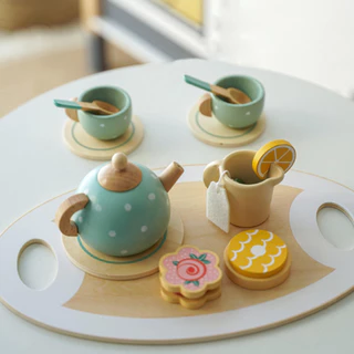 Eletrodoméstico, kit chá, brinquedo de madeira, batedeira, cozinha, infantil, pedagógico, cafeteira