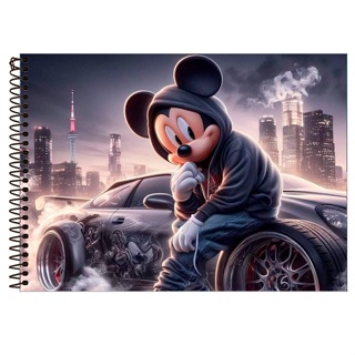 Caderno de Desenho Mickey Escolar