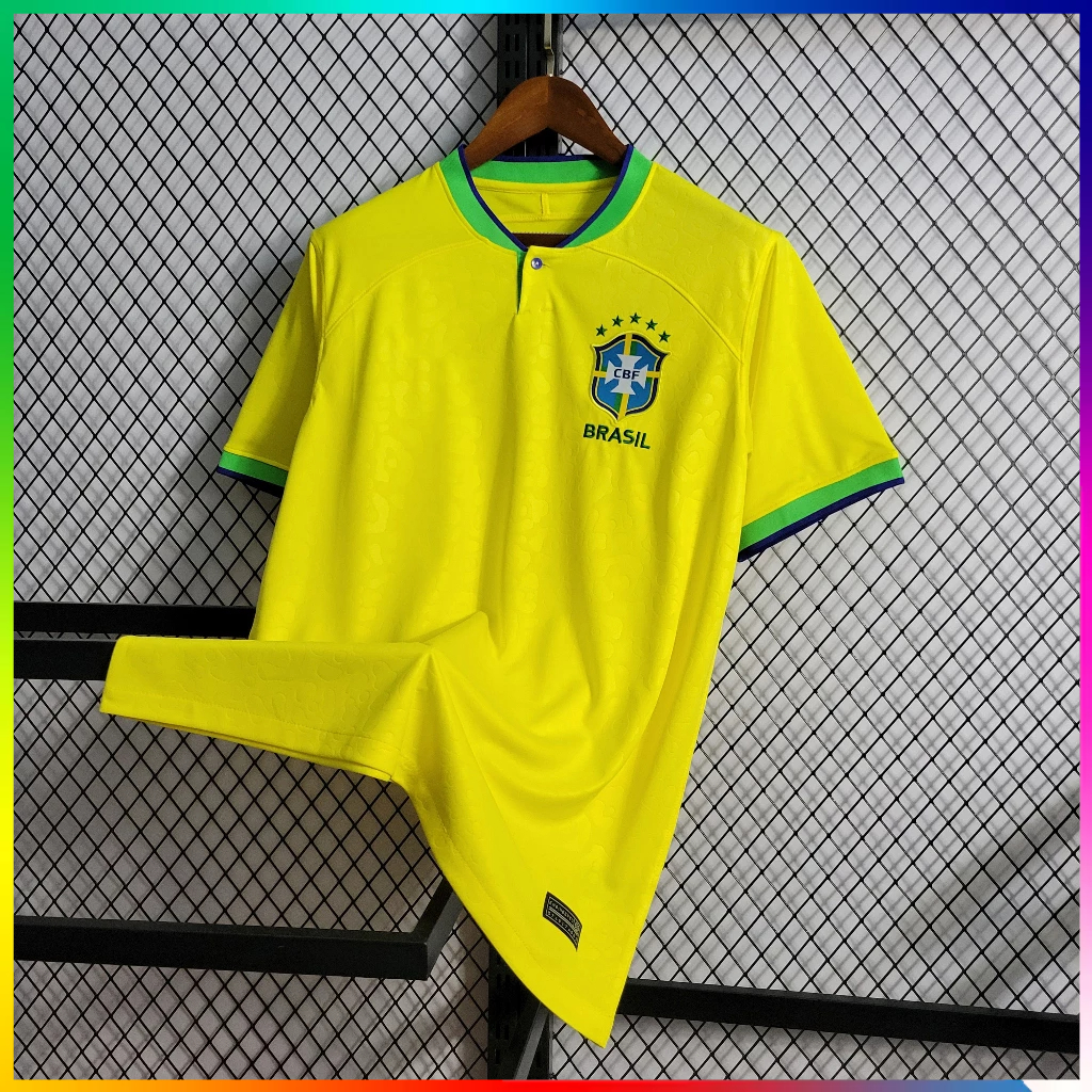 Kid's  Neymar Brazil 22/23 Home Nike Futbol Sports Soccer Jersey & Short  *YELLOW-00142* 