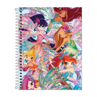 Caderno O Clube das Winx Escolar 1, 10 ou 20 matérias