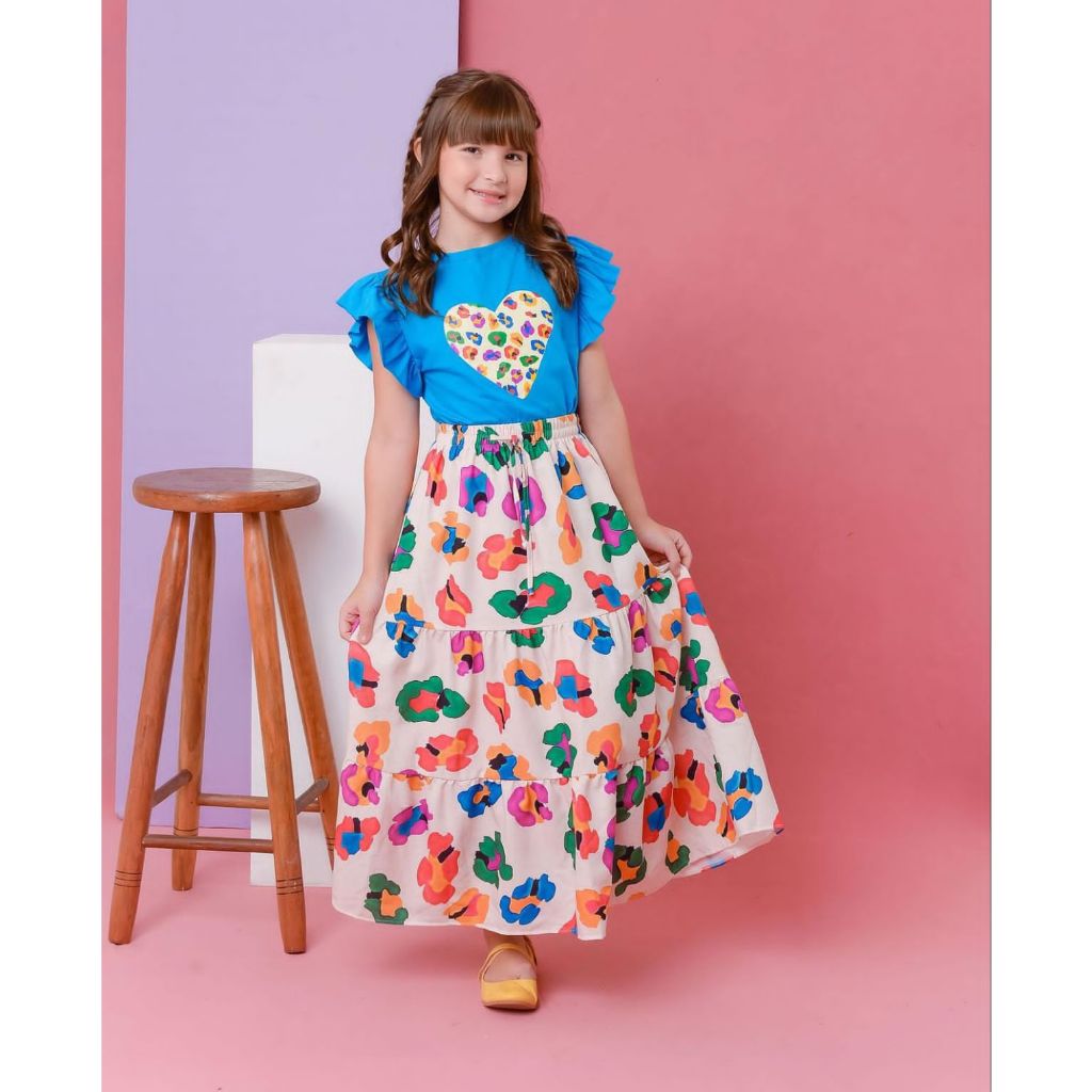 Conjunto saia e blusa infantil (Tamanhos 8 ) | Shopee Brasil