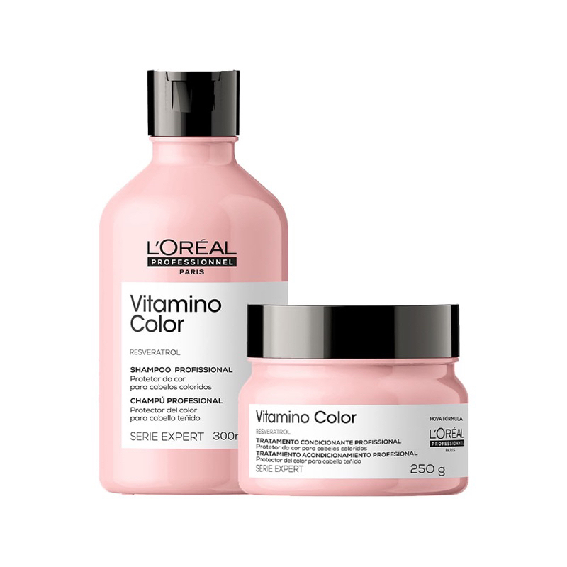 Kit Loreal Vitamino Color Shampoo 300ml e Máscara 250ml Prom | Shopee ...