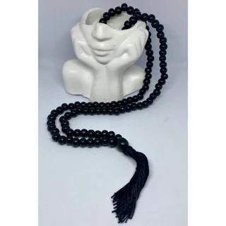 Colar Japamala de 108 contas de Madeira Cor Preto