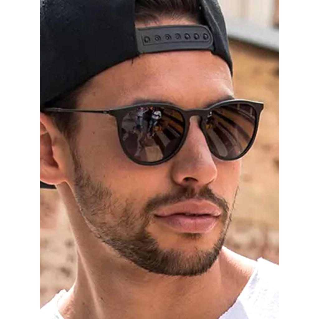 Óculos De Sol Masculino/Feminino Vintage Retro Redondo Oval com Proteção UV400 Unissex