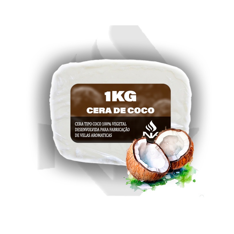 Cera De Coco Para Velas 100% Vegetal - 1kg CERA DE COCO NK