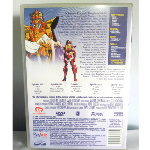 DVD Os Cavaleiros do Zodíaco Box 6 - Saga Poseidon