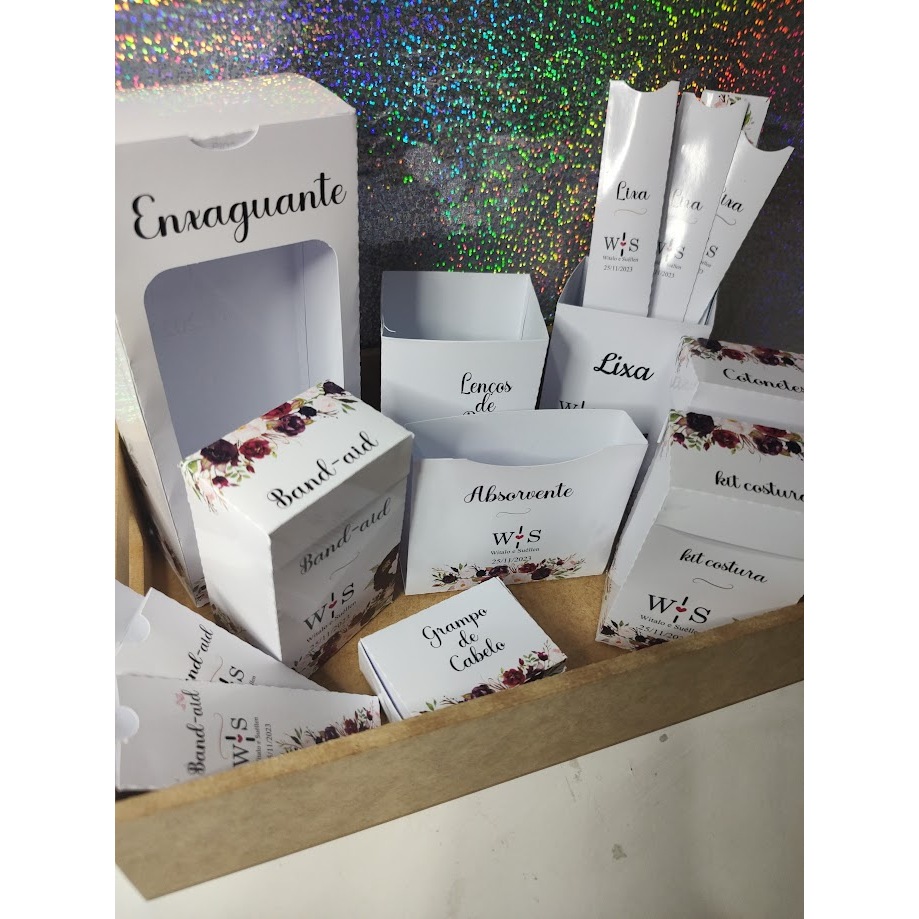 Marsala - Kit Toalete 17 /34 itens para festa de casamento ou 15 anos - Banheiro personalizado casamento de luxo- cor Marsala