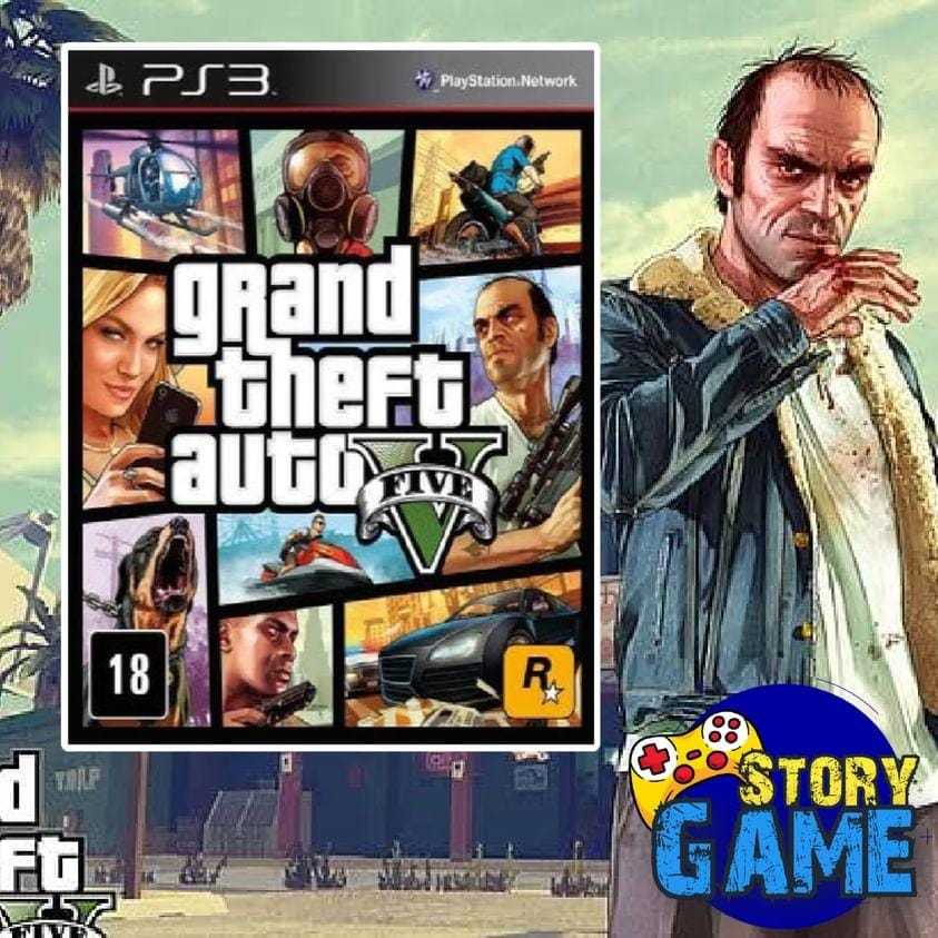 GTA 5 Grand Theft Auto V Mídia Física Original PS3 | Shopee Brasil