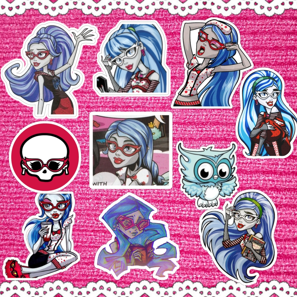 kit stickers adesivos ghoulia yelps monster high mh | Shopee Brasil