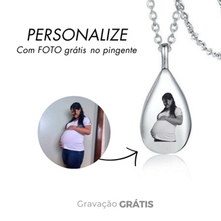Colar Com Foto Gravada/Colar Aço Inox/Colar Feminino Personalizado