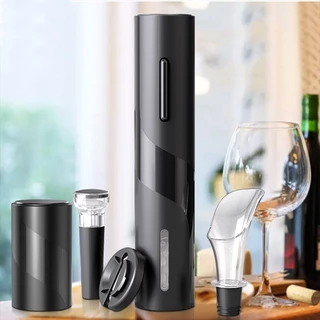 Abridor Cortador Vinho Elétrico Recarregável Saca Rolha Profissional Com Cabo USB Linha Premium