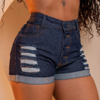 Short Jeans Lançamento Feminino Modela Bumbum Bermuda Feminina Jeans Botões