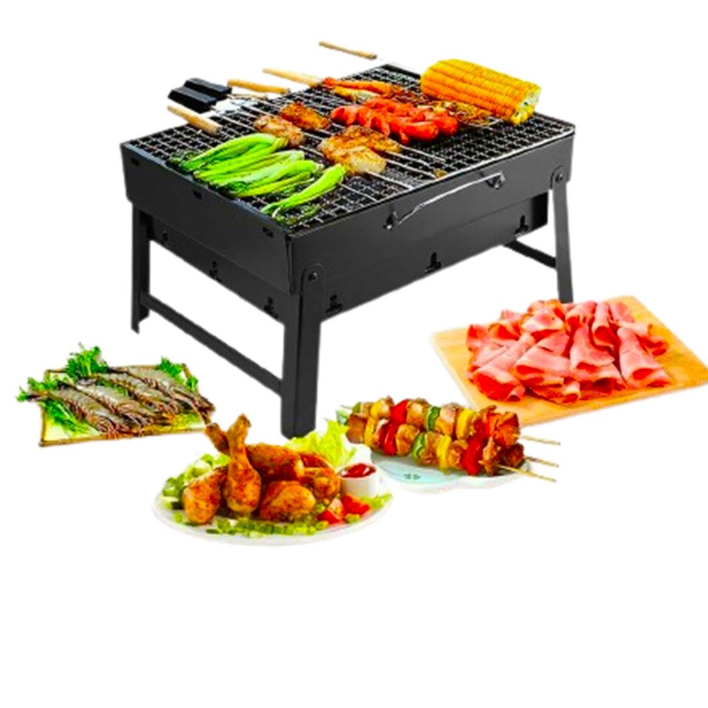 Mini Churrasqueira Portatil Dobrável 40cm Ideal Para Apartamento ...