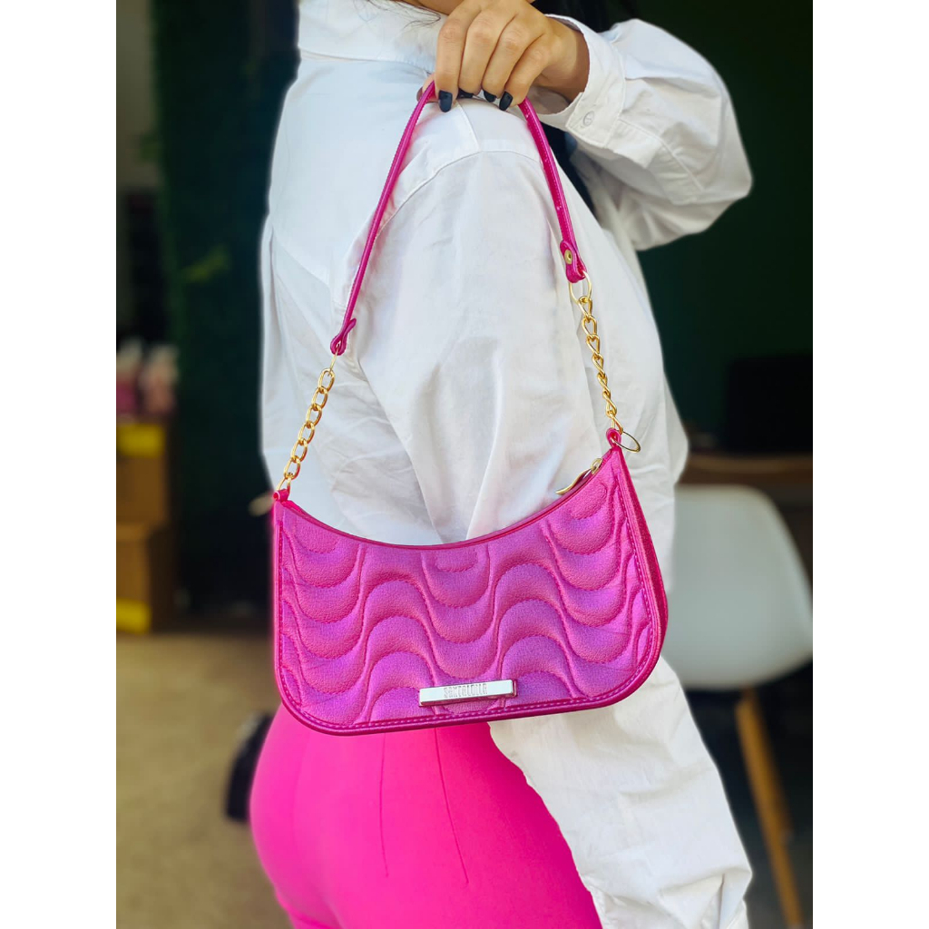 Bolsa Feminina Pequena de Ombro com Alça de Corrente SUPER PROMOÇÃO