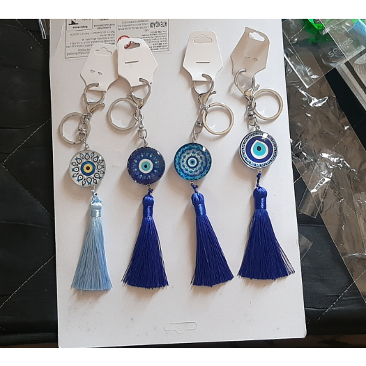 Chaveiro Olho Grego Proteção mau-olhado Inveja Olho Gordo Prosperidade e Sorte Patuá Amuletos