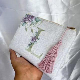 Necessaire Personalizada com Inicial e Nome para presente, casamento, madrinhas.