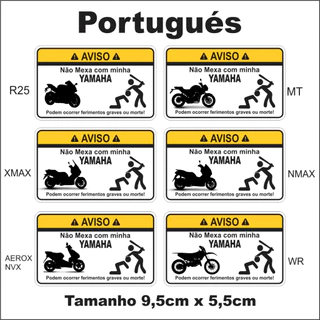 ✅ Kit de 2 Adesivo Autocolante Yamaha r25 mt wr nmax xmax aerox