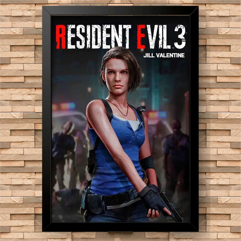 Quadro decorativo Resident evil 3 - gamer, nerd, geek, jill valentine ...