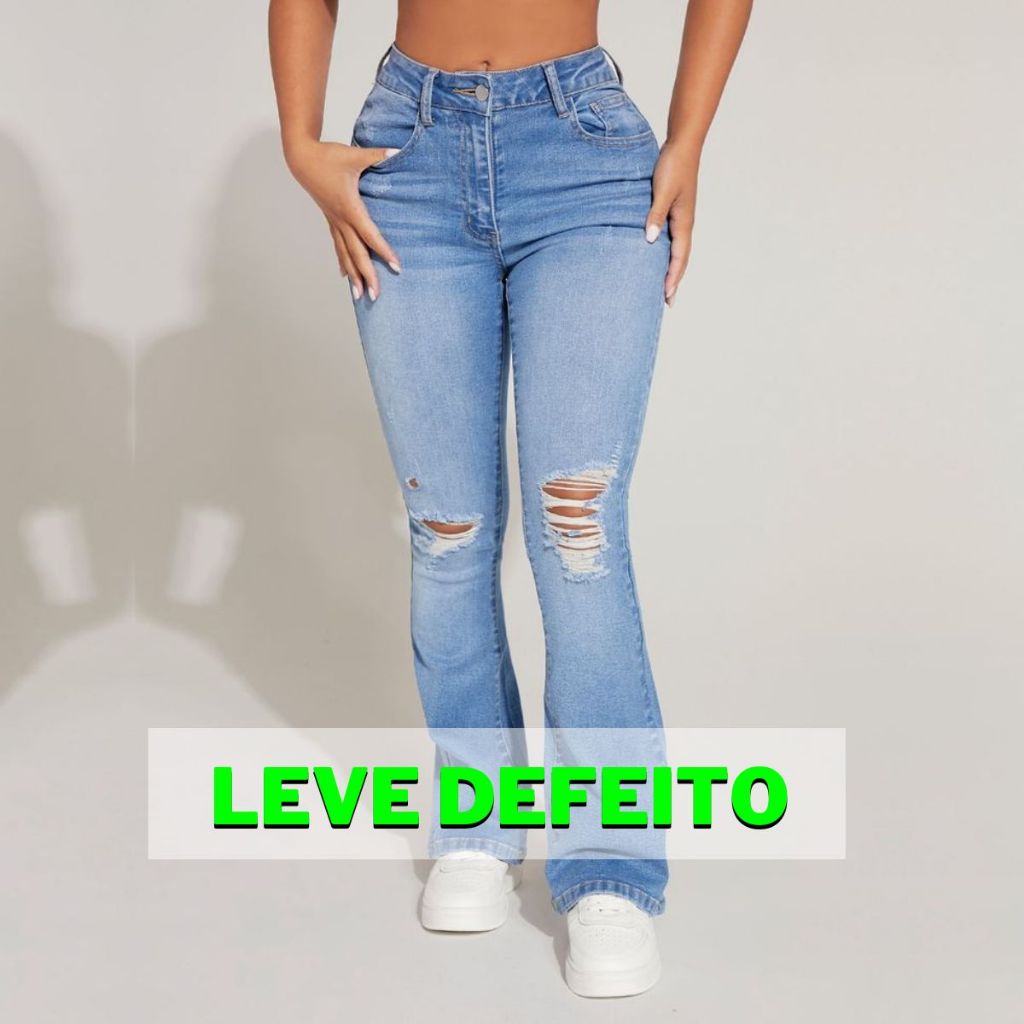 calca jeans boca de sino feminina em Promoção na Shopee Brasil 2024