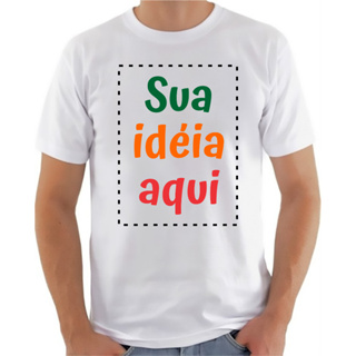 Camisa Camiseta Personalizada com Fotos, Desenhos, Frases e Logos