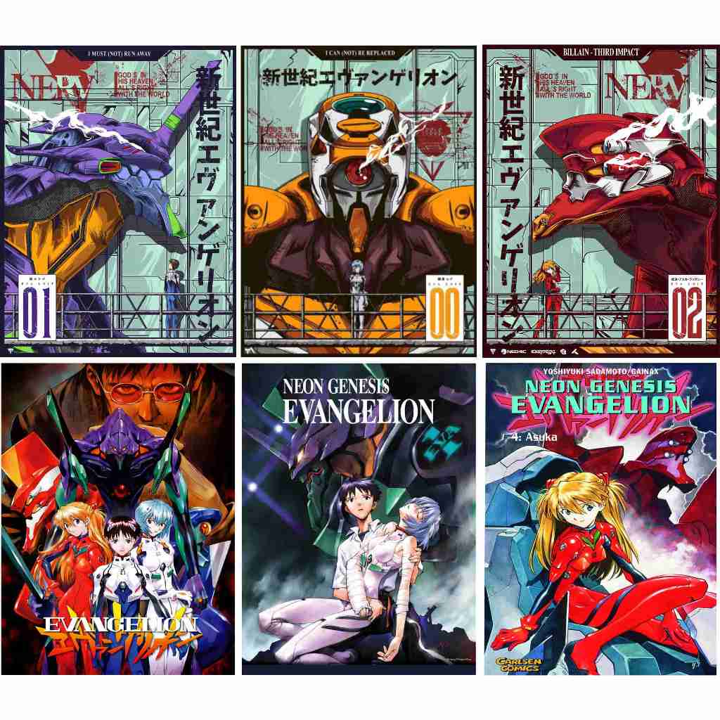 Poster Anime Evangelion Auto Adesivo