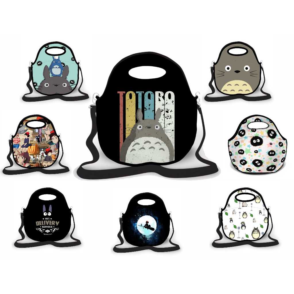Lancheira Unisex em neoprene Volta as aulas Animes Studio Ghibli Totoro Kicks delivery