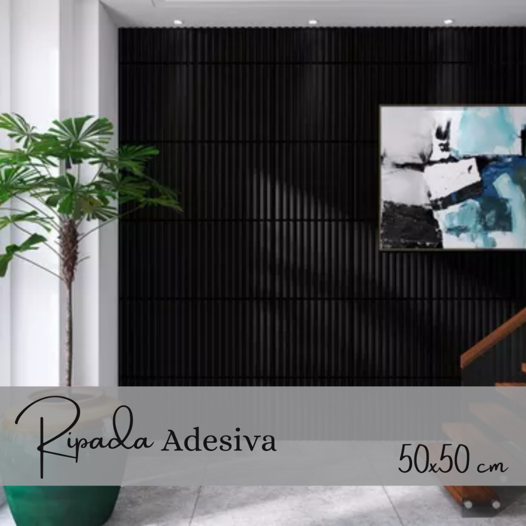 PROMOÇÃO Kit 20 Placas Adesivas Ripado 3D Revestimento de Parede 5m²