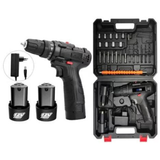Parafusadeira Profissional furadeira 12V leve, compacta e potente com 2 baterias
