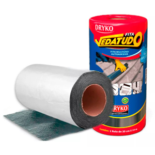 Fita manta asfáltica auto adesiva aluminizada multiuso 90 cm x 10 m -  Vedatudo - FVD90 - Dryko