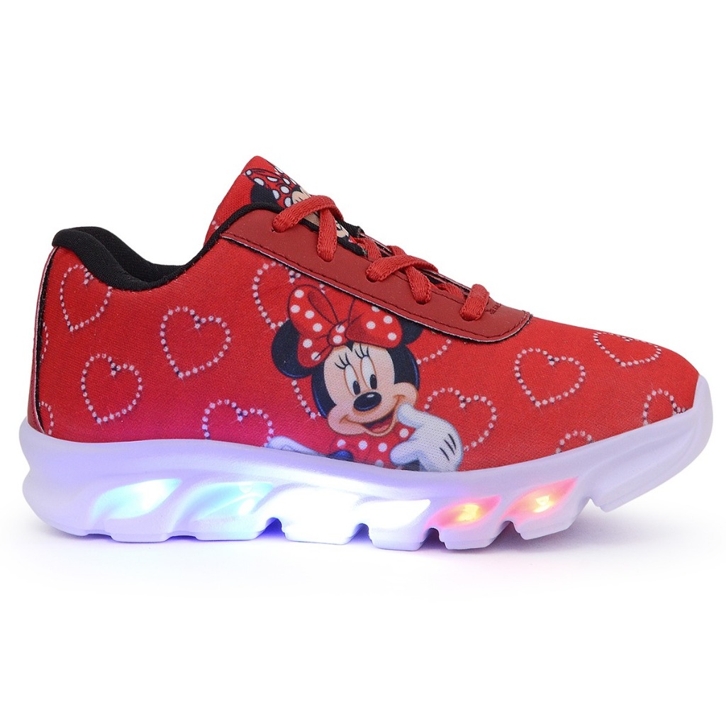 Tênis Infantil Menina Feminino Led Luzinha Casual Escolar