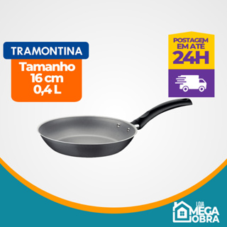 Frigideira Tramontina Turim em Alumínio Revestimento Interno e Externo em Antiaderente Starflon Max Chumbo 16 cm 0,4 L