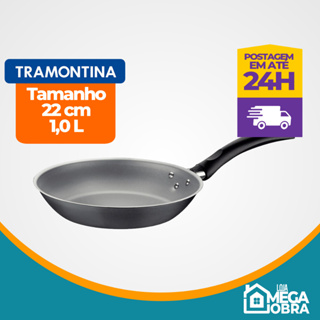 Frigideira Tramontina Turim em Alumínio Revestimento Interno e Externo em Antiaderente Starflon Max Chumbo 22 cm 1 L