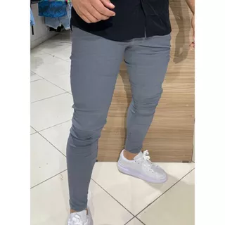 calça alfaiataria masculina bengaline cinza exclusiva