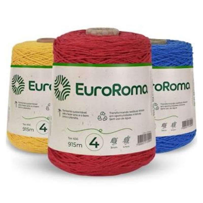 Barbante EuroRoma 600g fio 4. | Shopee Brasil