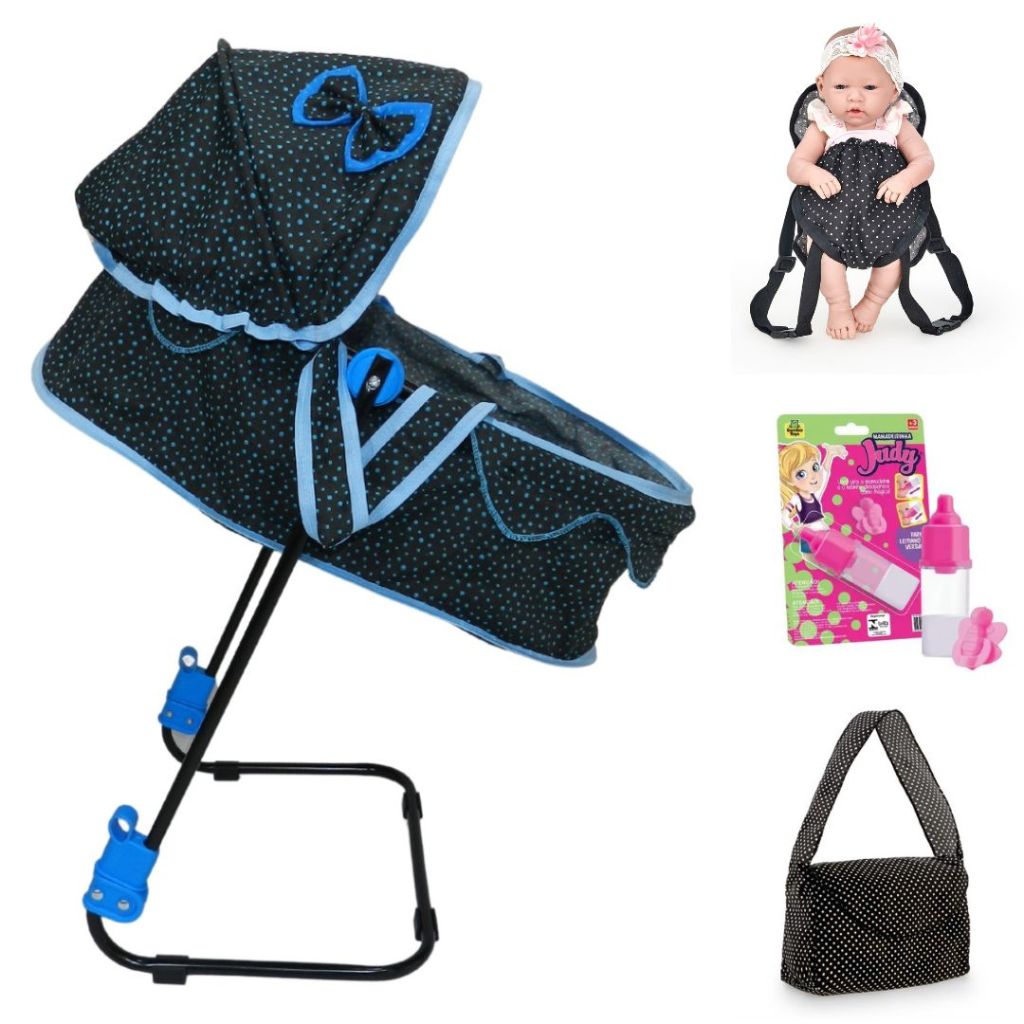 Berço de boneca 2 em 1 TJCR - LANC2023 - com acessorios exclusivos