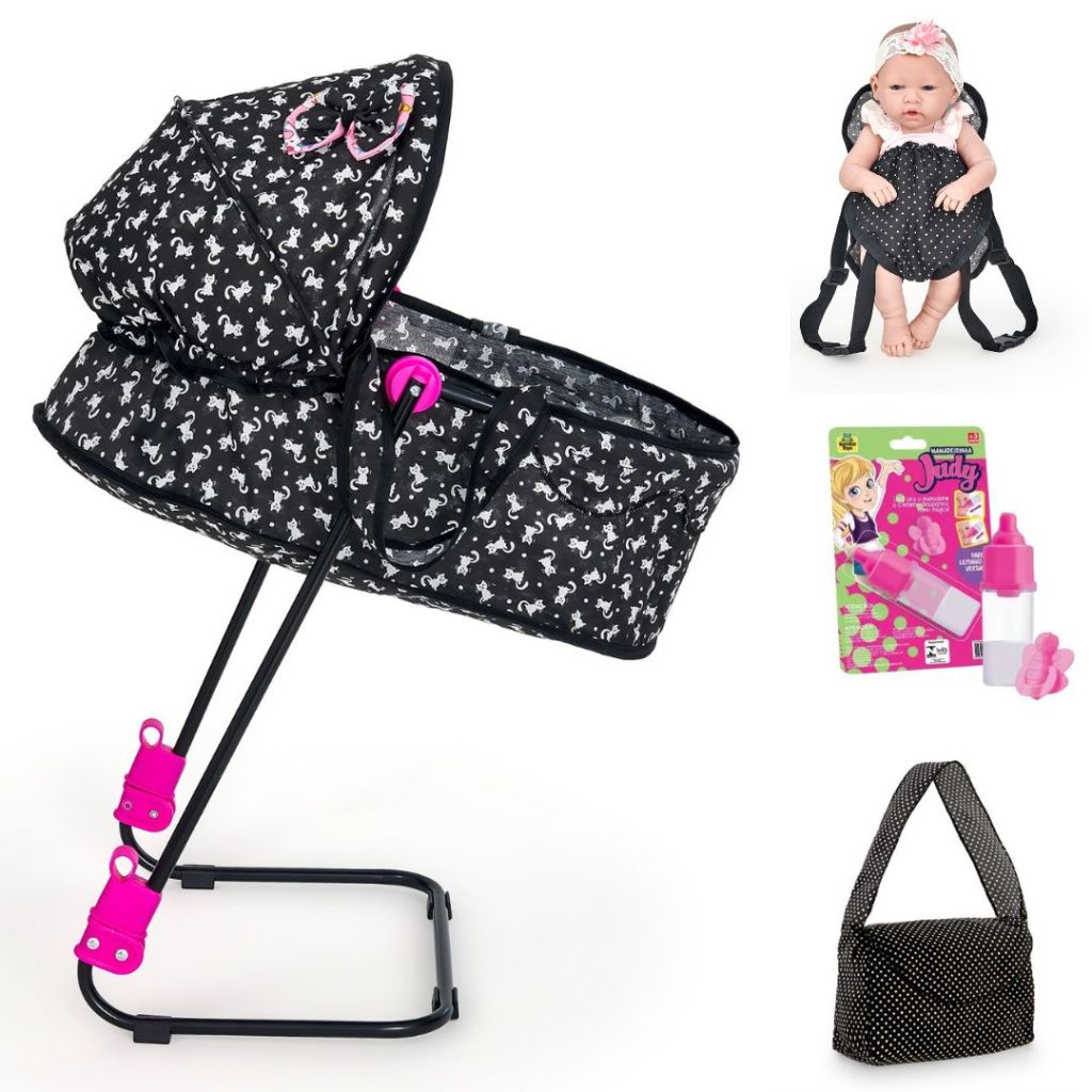 Berço de boneca 2 em 1 TJCR - LANC2023 - com acessorios exclusivos