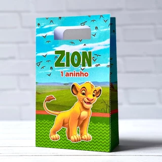 10 Sacolinhas Surpresa Personalizadas Rei Leão