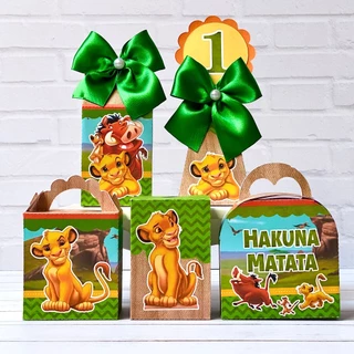 Kit Personalizados Rei Leão / Mimos de Aniversário Lembrancinhas Caixinhas Personalizadas Kit Festa