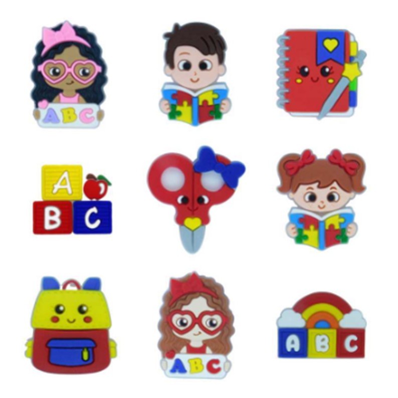 Aplique para Laços Escolar Volta as Aulas Emborrachado 10 peças