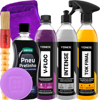 KIT SHAMPOO V-FLOC CERA TOK FINAL REVITALIZADOR INTENSE VONIXX PRETINHO VINTEX