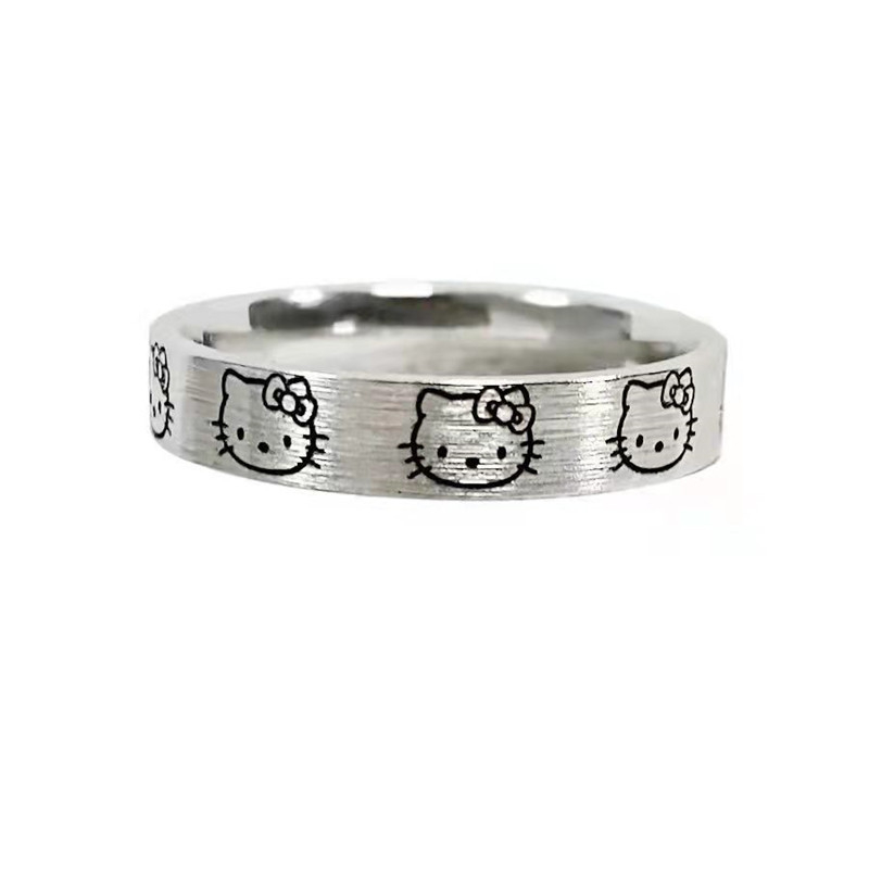 Anel Hello Kitty Sanrio Ajustável Fofo Kawaii Aesthetic Vintage ...