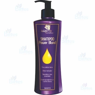 Shampoo Power Blond Hábito Cosméticos Matizador de Cabelo Loiro Amarelado