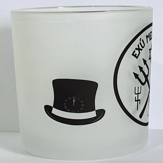 COPO DE BEBIDA E WISKY - EXÚ MEIA NOITE - VIDRO JATEADO 260ML