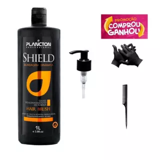 Gloss Progressiva Shield Blindagem Dinâmica Sem Formol Plancton + Pente e Luva